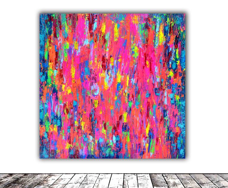 Original Abstract Expressionism Abstract Painting by Soos Tiberiu