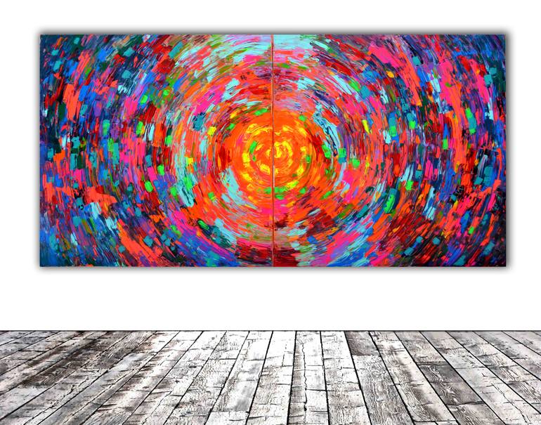 Original Fine Art Abstract Painting by Soos Tiberiu