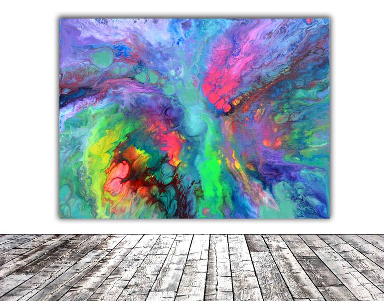 Original Abstract Seascape Painting by SOOS TIBERIU