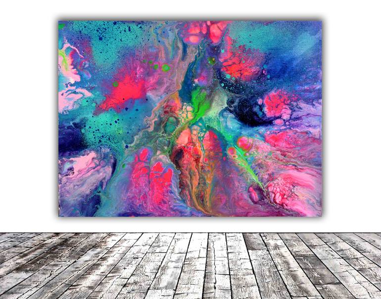 Original Abstract Expressionism Abstract Painting by SOOS TIBERIU