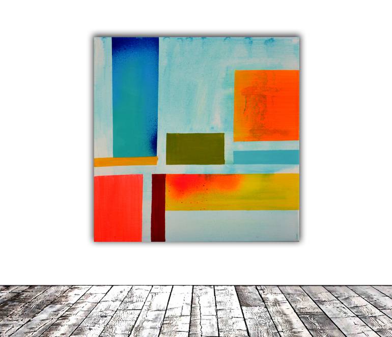 Original Minimalism Geometric Painting by SOOS TIBERIU