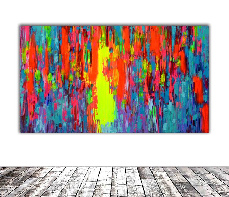 Original Abstract Expressionism Abstract Painting by SOOS TIBERIU