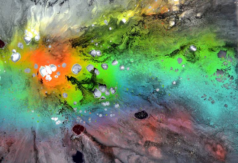 Original Abstract Beach Painting by Soos Tiberiu