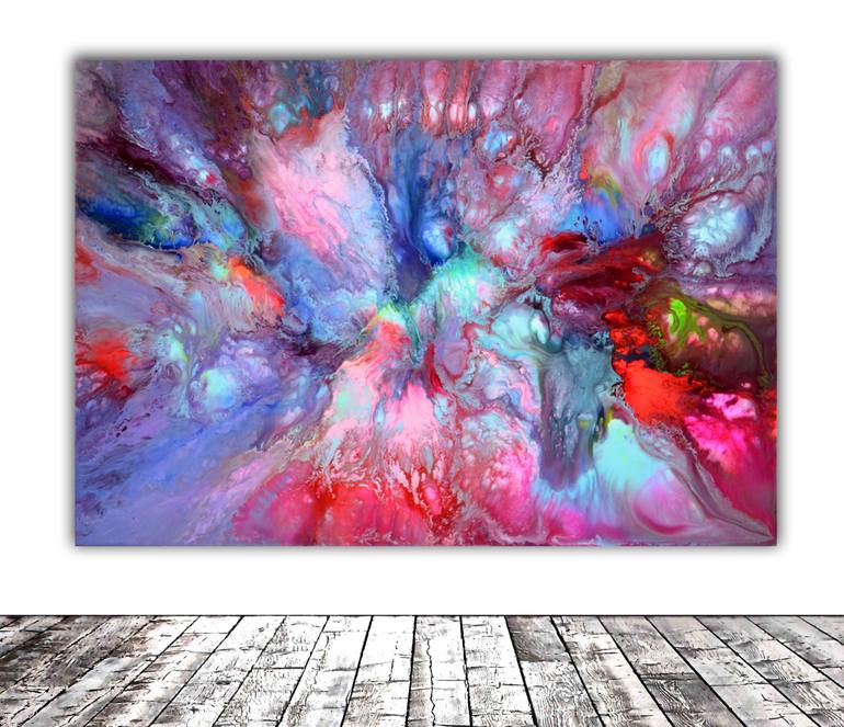 Original Abstract Expressionism Abstract Painting by SOOS TIBERIU