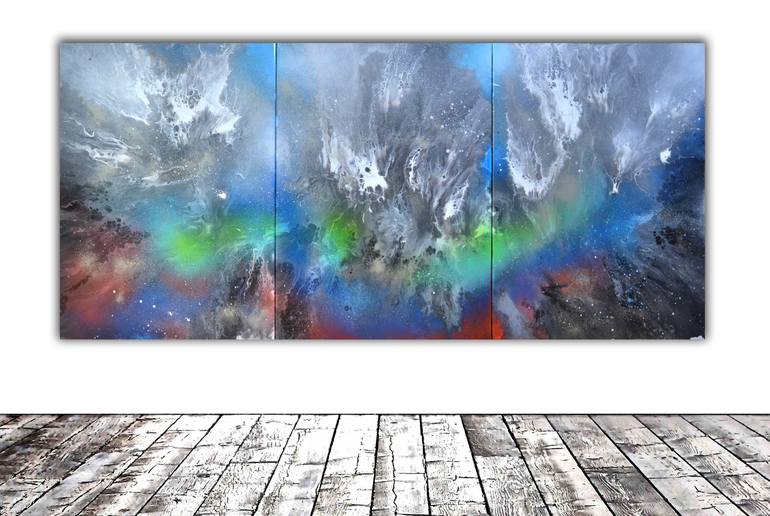 Original Abstract Aerial Painting by SOOS TIBERIU