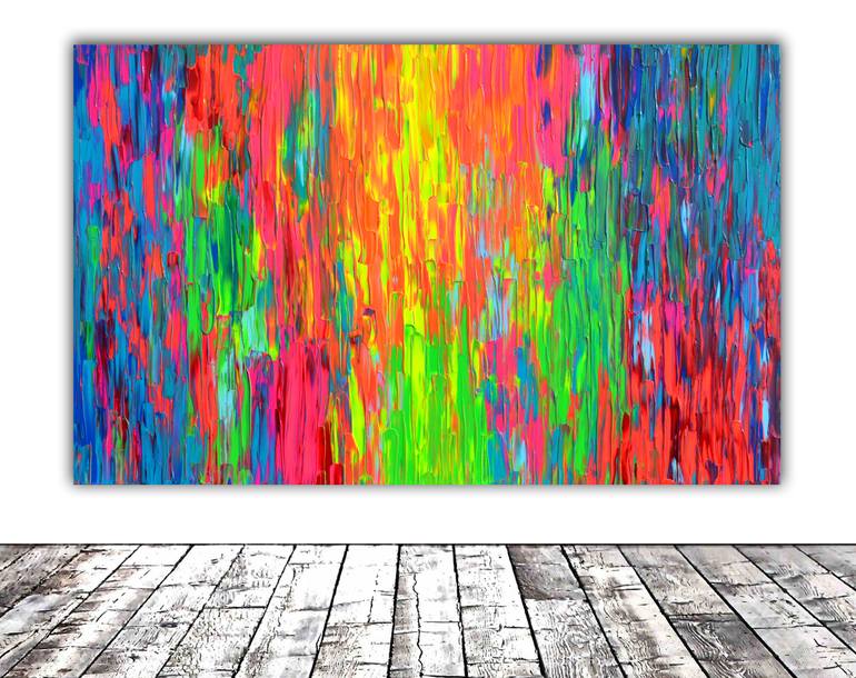 Original Abstract Beach Painting by SOOS TIBERIU