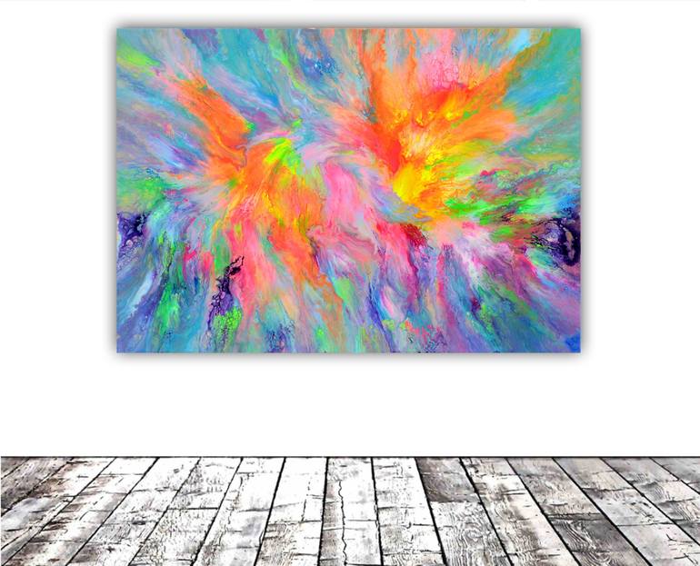 Original Fine Art Abstract Painting by SOOS TIBERIU