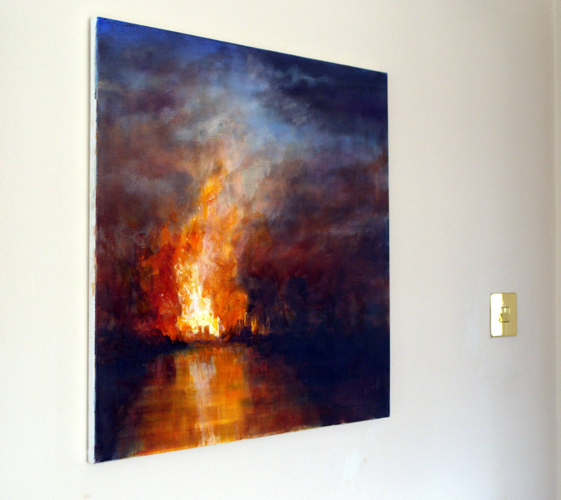 Fire Stack 3 Painting by Jon Paul Wilson | Saatchi Art