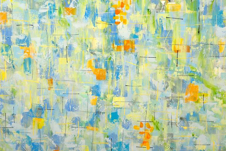 Original Abstract Expressionism Garden Painting by Eddie Fordham