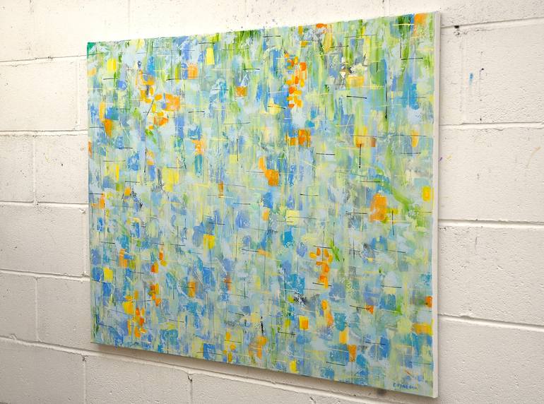 Original Abstract Expressionism Garden Painting by Eddie Fordham