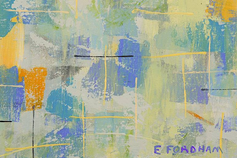 Original Abstract Expressionism Garden Painting by Eddie Fordham