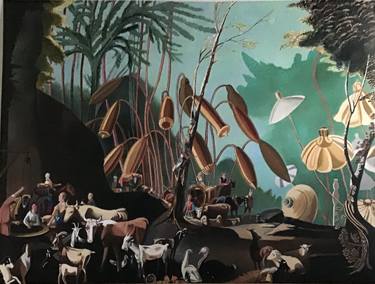 Original Surrealism Botanic Paintings by Phil Tice