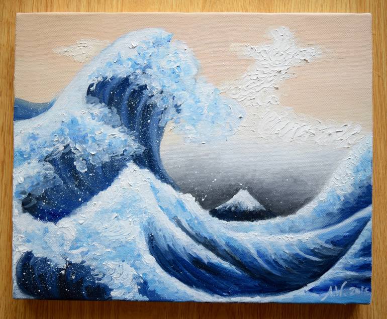 Original Art Deco Water Painting by Ayako Wakayama