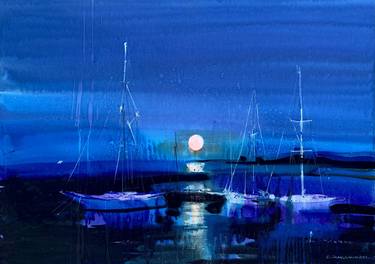 Original Impressionism Seascape Paintings by Prunk Fox