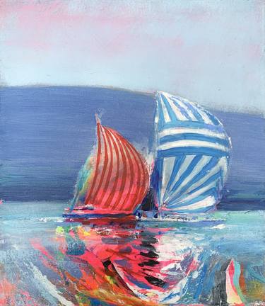 Print of Impressionism Seascape Paintings by Prunk Fox