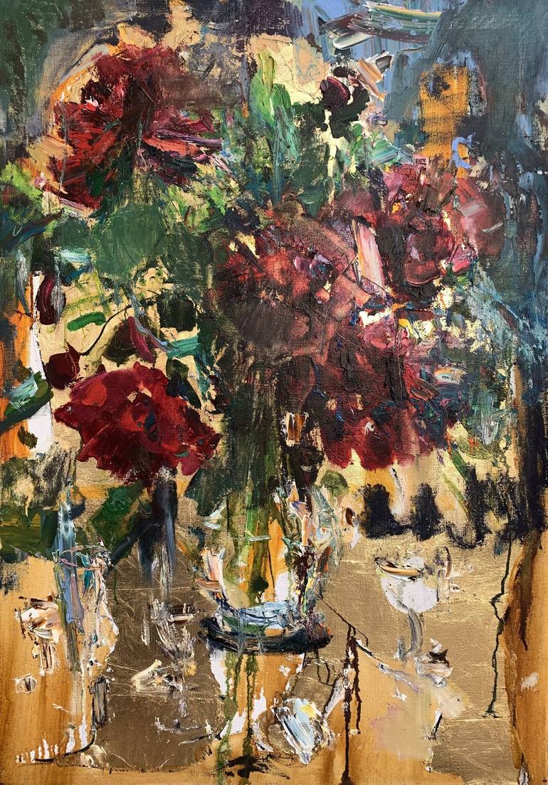 Original Impressionism Still Life Painting by Prunk Fox