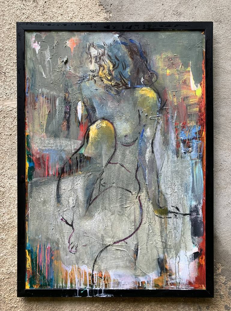 Original Abstract Nude Painting by Prunk Fox