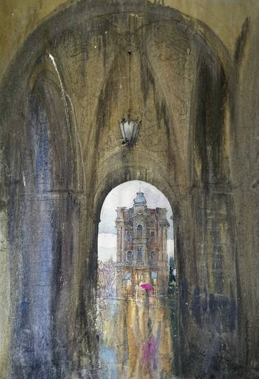 "Portico",  2024 paper, watercolor.  100×70 cm. thumb