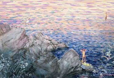 "Sea",  2024 paper, watercolor.  70×100 cm. thumb
