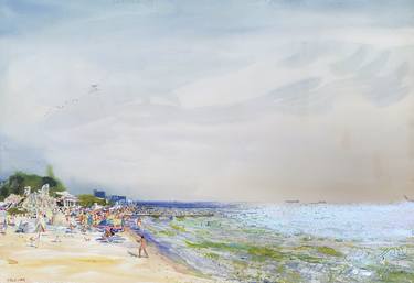 Original Impressionism Beach Paintings by Prunk Fox