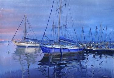 Original Abstract Yacht Paintings by Prunk Fox