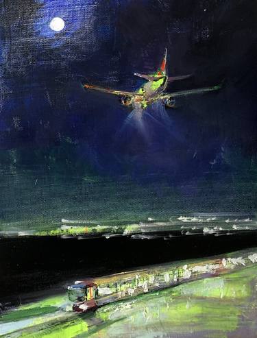Original Airplane Paintings by Prunk Fox