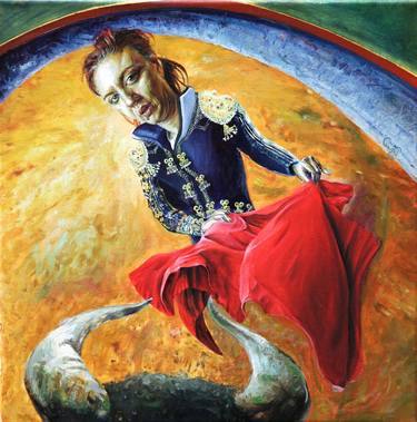 Original Portrait Painting by George Karakasoglou