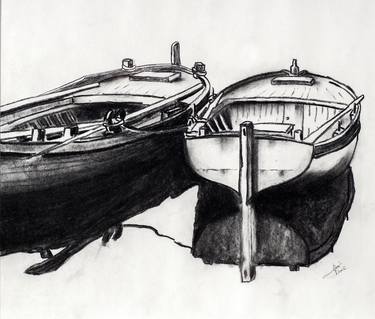 Print of Impressionism Boat Drawings by Antonio Tijardovic