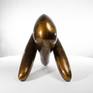 Running Dog with gold patina Side View