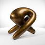 Running Dog with gold patina slightly turned