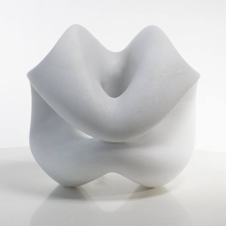 'White Farfalle Sphere' Sculpture by Karl Geckler | Saatchi Art