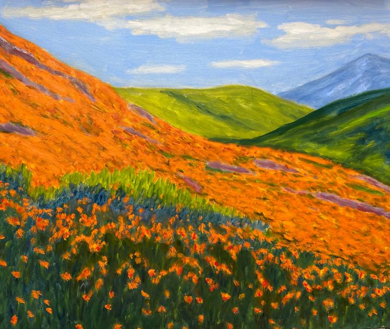 Poppy Field paintings | Saatchi Art