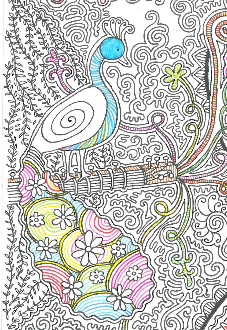 Original Abstract Music Drawing by Chitrank Upadhyay