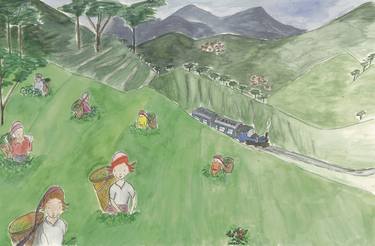Original Illustration Children Painting by Agnes Guilhamon Girardon