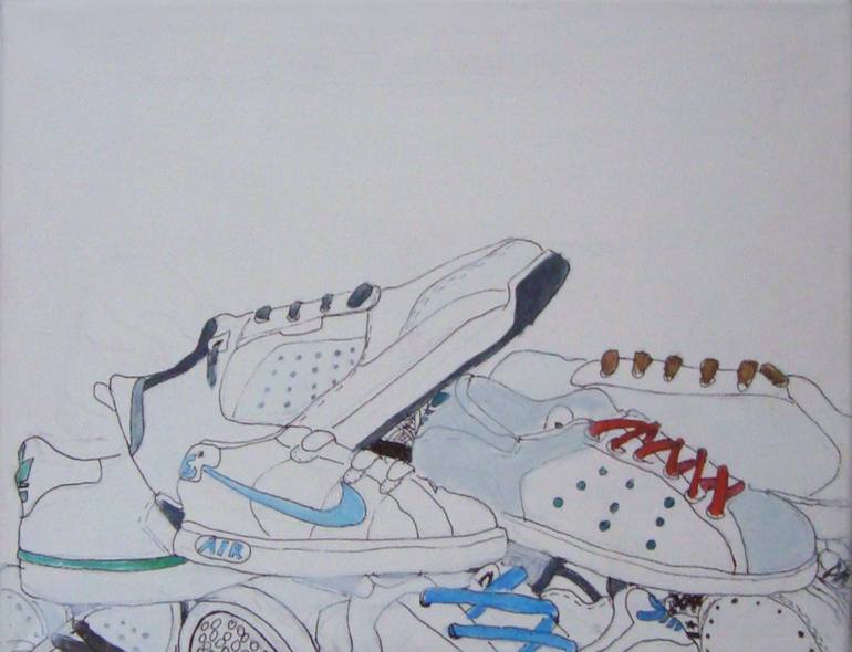 nikes Painting by Wojtek Wronski Saatchi Art Greece