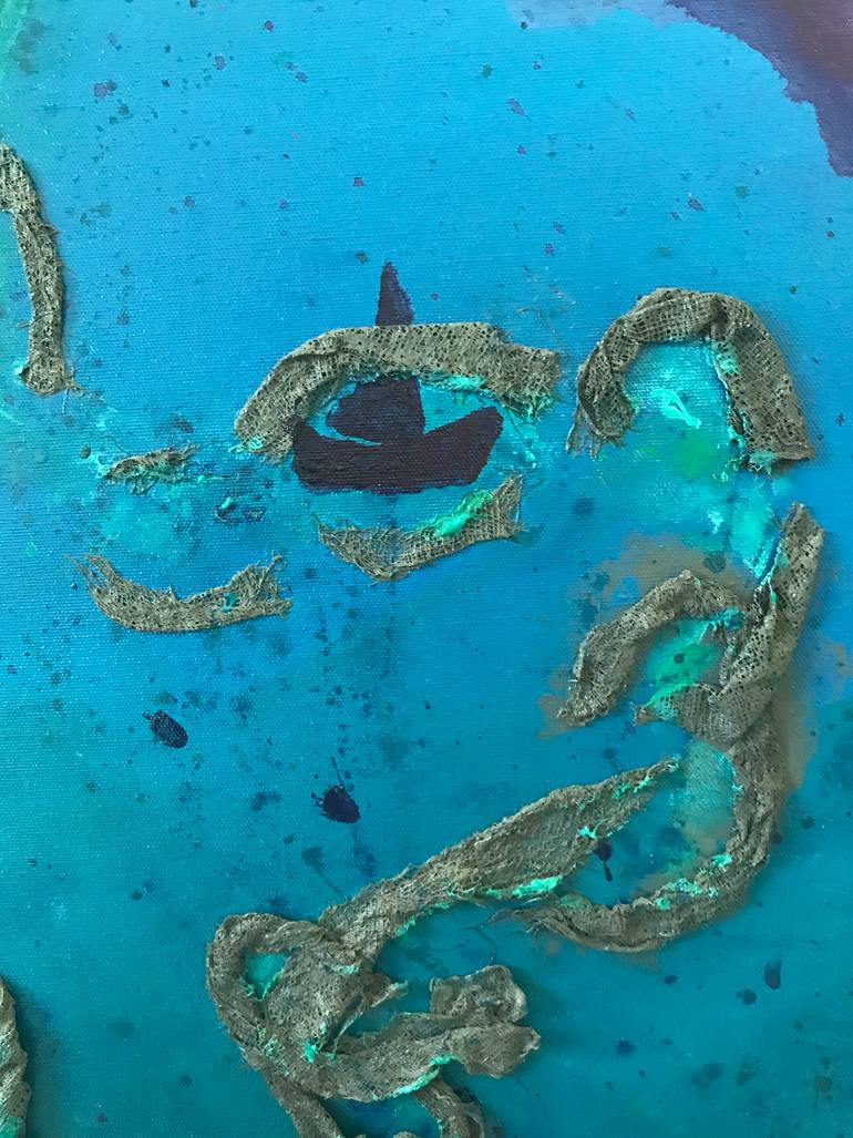 Original Art Deco Abstract Painting by Farnaz Farid