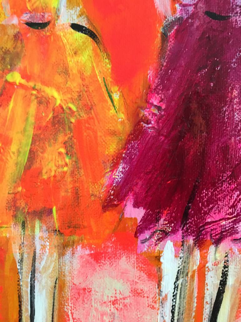 Original Abstract People Painting by Nineke Havinga