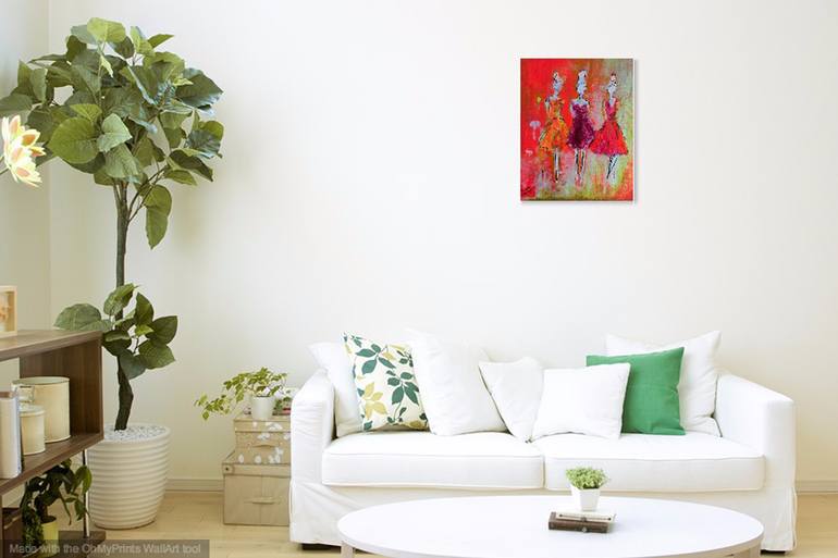 Original Abstract People Painting by Nineke Havinga