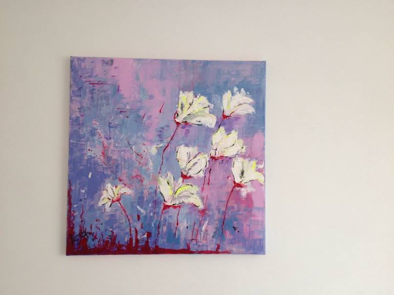 Original Abstract Floral Painting by Nineke Havinga