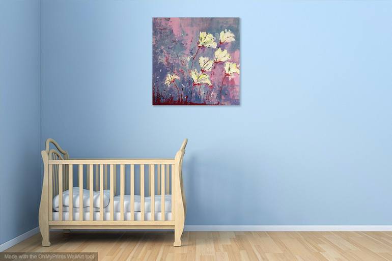 Original Abstract Floral Painting by Nineke Havinga