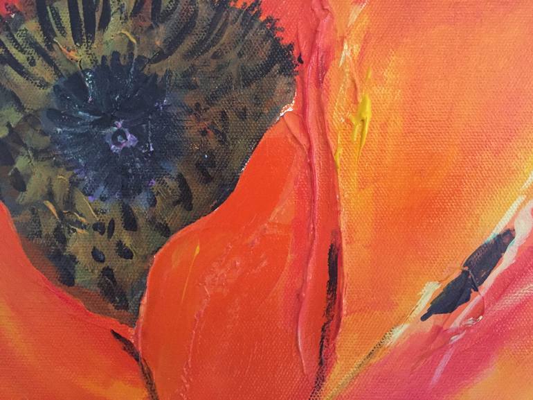 Original Abstract Expressionism Floral Painting by Nineke Havinga