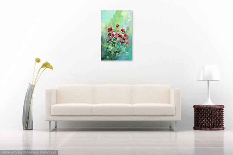 Original Abstract Expressionism Floral Painting by Nineke Havinga