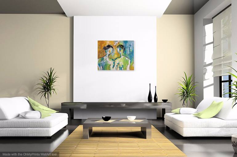 Original Abstract People Painting by Nineke Havinga