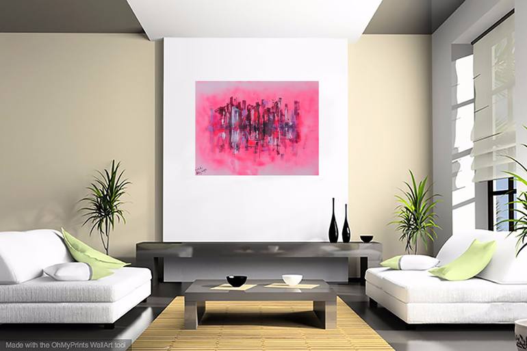 Original Abstract Architecture Painting by Nineke Havinga