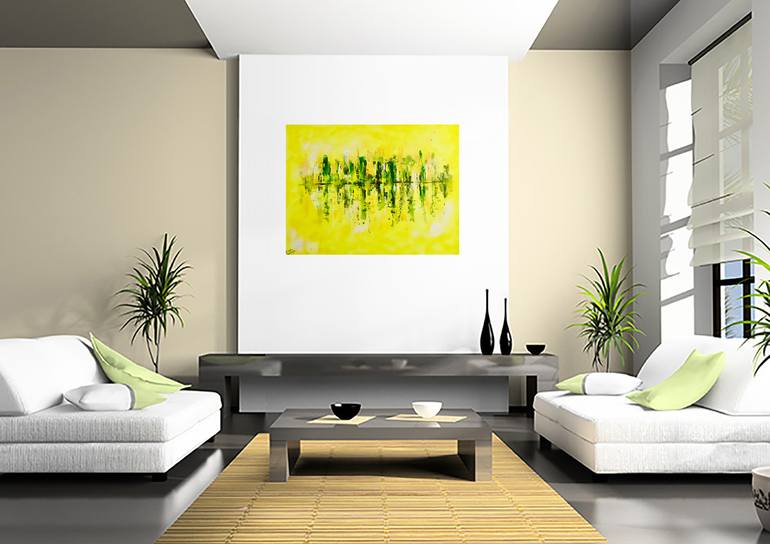 Original Abstract Architecture Painting by Nineke Havinga