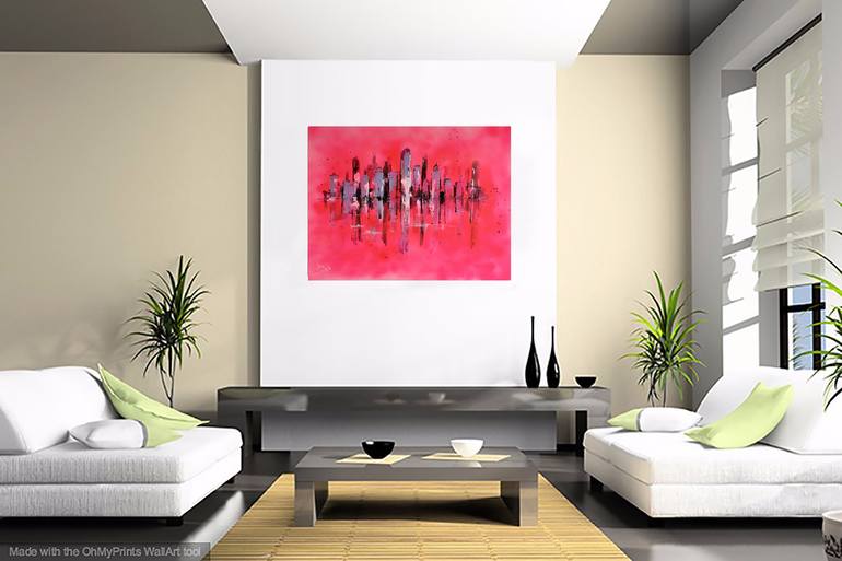 Original Abstract Architecture Painting by Nineke Havinga