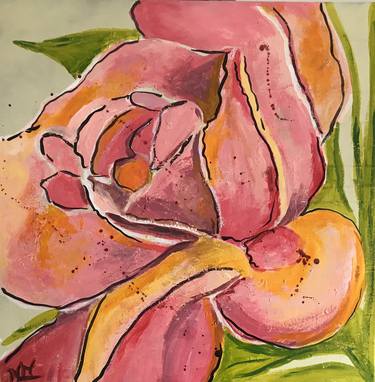 Print of Abstract Expressionism Floral Paintings by Nineke Havinga