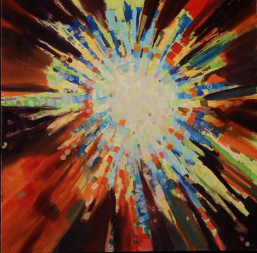 Original Abstract Outer Space Painting by Joanne Evers