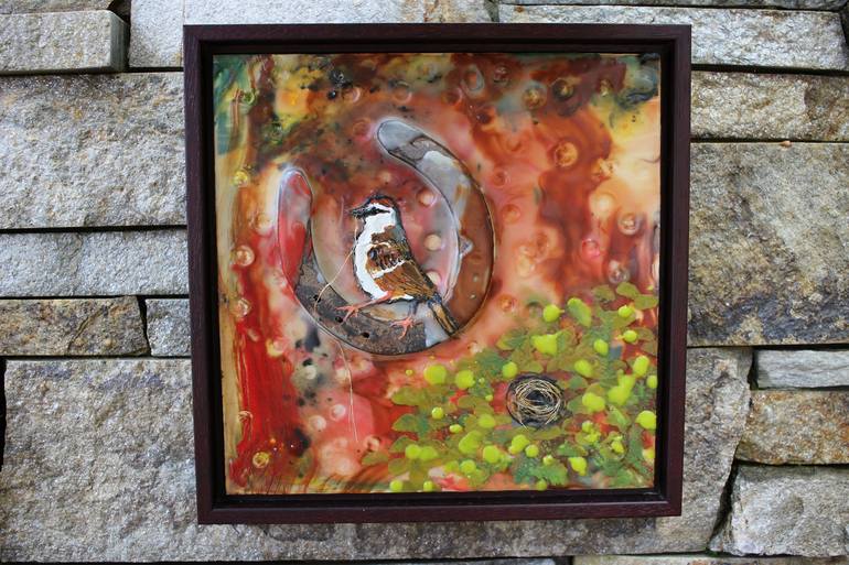 Original Abstract Animal Painting by Joanne Evers
