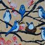 Collection Small Encaustic Wax Bird Paintings